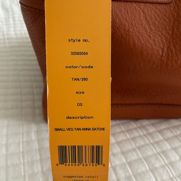 NWT RARE TORY BURCH ANNA SATCHEL IN TAN LEATHER $495 - Picture 12 of 12